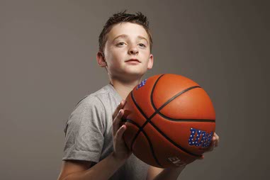 Duncan Walker, a sixth grader at Mannion Middle School in Henderson who won the Elks Hoops Shoot free throw national championship in Chicago, poses for a photo Thursday, April 30,&nbsp;2026.