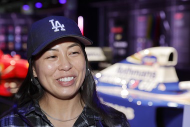 Shianne Fontanilla responds to a question in an interview after during a surprise Women in Automotive Day ceremony in the Grand Prix Plaza’s Legacy of Formula 1 Room Tuesday, June 30, 2026. Fontanilla, a Mercedes-Benz/Snap-on Tools Award recipient, recently graduated from the Master Technician Associate of Applied Science program at the College of Southern&nbsp;Nevada.