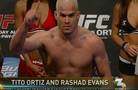 Tito Ortiz and Rashad Evans weigh in for UFC 133 bout