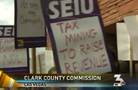 County workers, union members protest proposed cuts