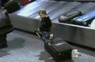 Holiday travelers pack airport