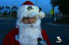 Santa crosses street for safety