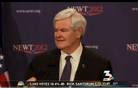 Gingrich reacts to Romney's victory