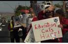 Teachers protest over budget cuts
