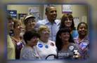 Obama visits local campaign office